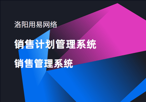 销售计划管理系统:销售管理系统-洛阳用易网络科技